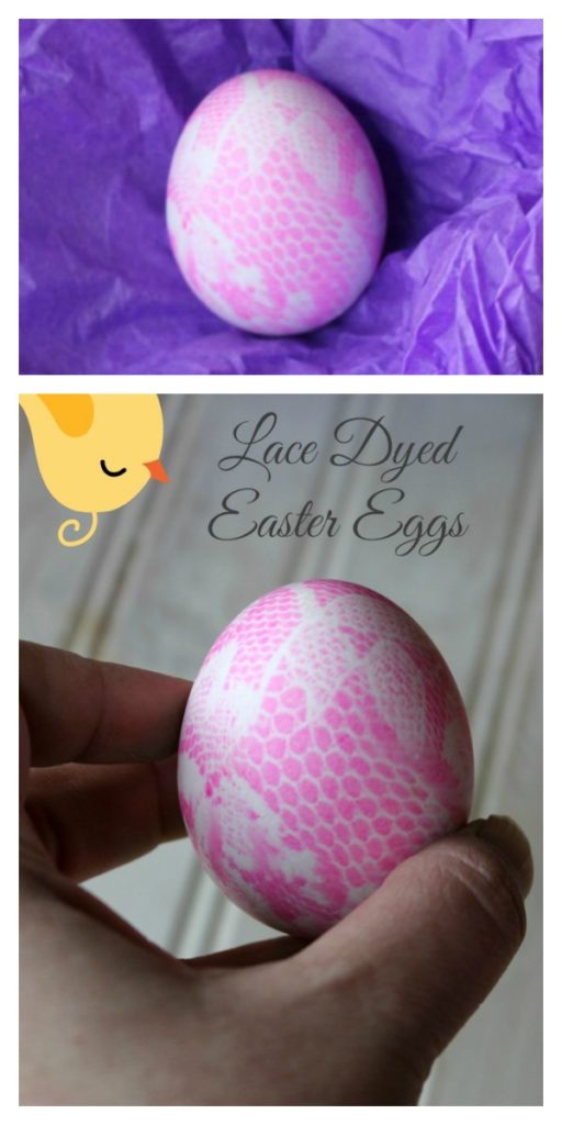 DIY Lace Dyed Easter Eggs