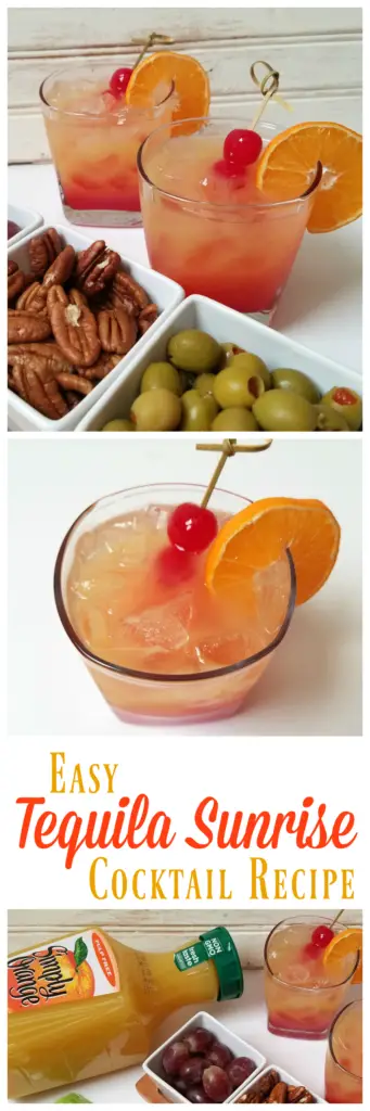 Easy Tequila Sunrise Cocktail Recipe