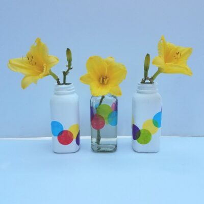 DIY Decoupage Flower Vases