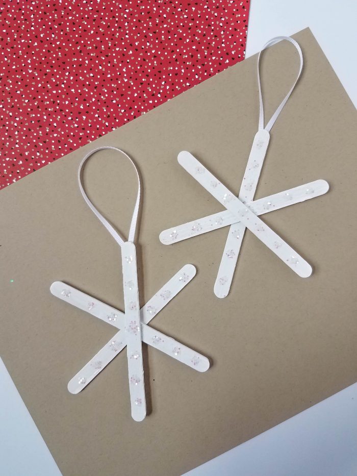 DIY Glitter Snowflake Ornaments
