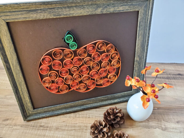 Pumpkin Paper Quilling Project Frame