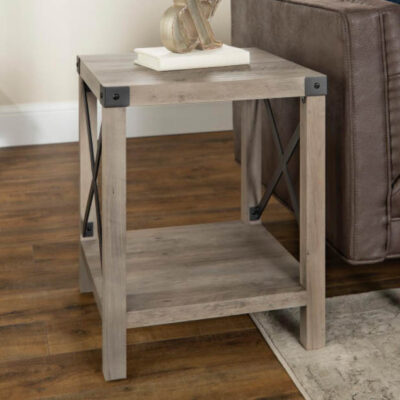 rustic side table