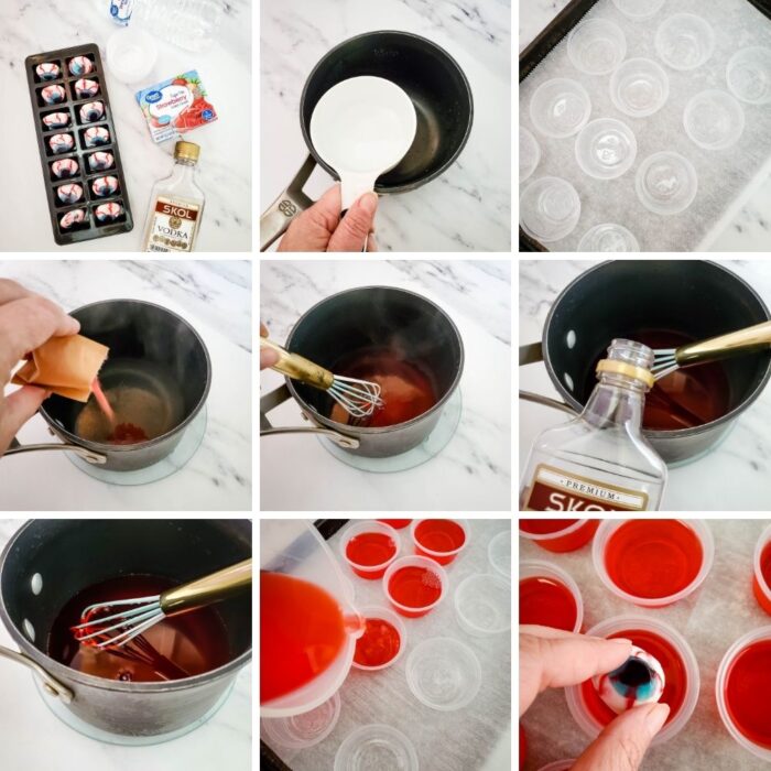 step by step for making eyeball jello shots