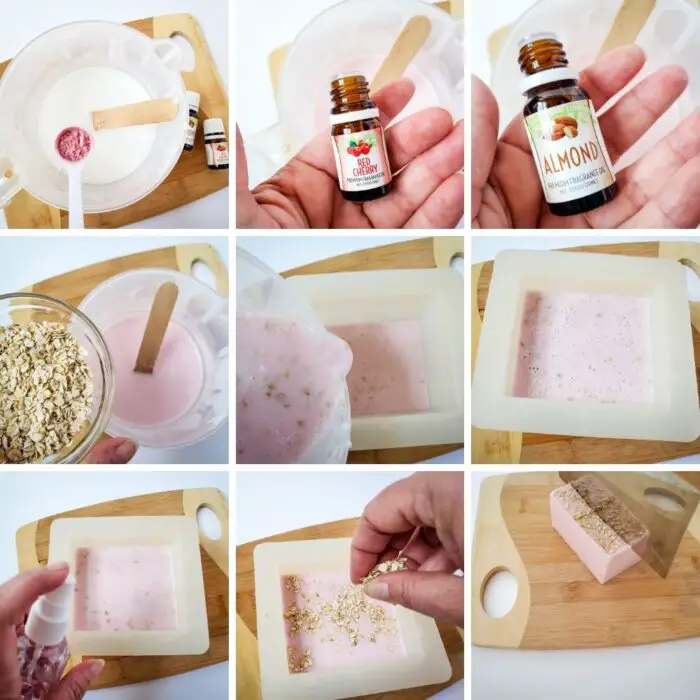 step by step of making soap loaf
